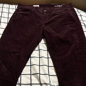 Womens Classic Corduroy Pants - Dark Purple